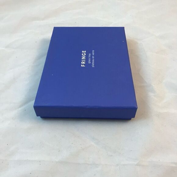 Happy Hanukkah! Tray Glass Holiday Blue Fringe Rectangle Catch All Unisex Decor - Picture 3 of 8